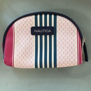 🎀 Nautica Cosmetics Storage Bag with Zipper | EUC|